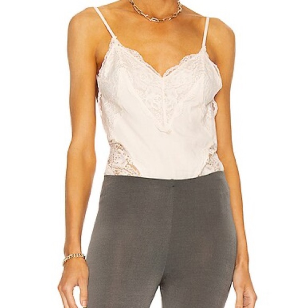 Zimmermann Botanica Teddy Lace Camisole Bodysuit in Milk - Picture 6 of 7
